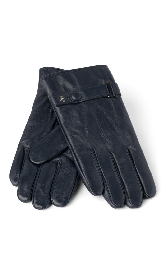 Mens navy leather gloves online