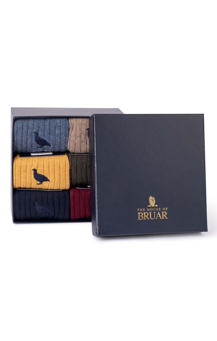 Men's Socks | Cotton & Wool Long Socks | House of Bruar