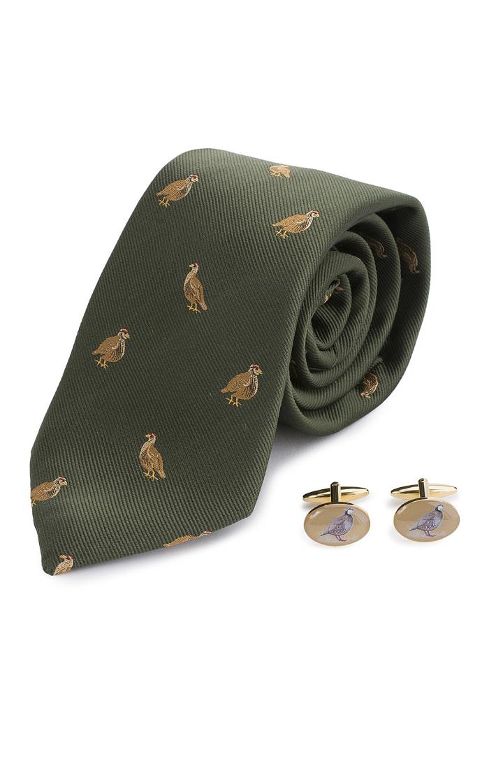 Louis Silk Green Cufflinks - Silk