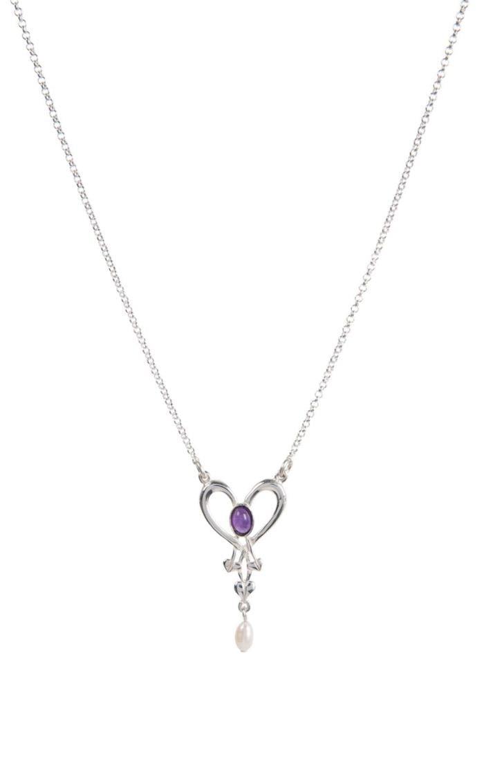 Shetland Jewellery Glasgow Girls Pearl Heart Pendant - House of Bruar