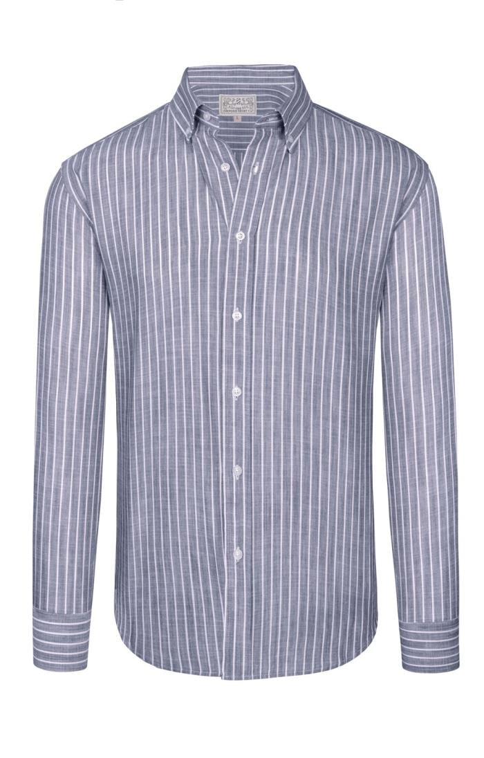 Mens Linen Look Pure Cotton Shirt - House of Bruar