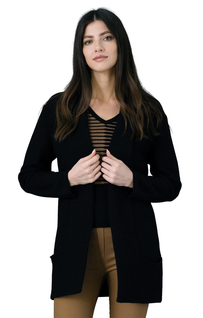 Womens longline clearance black cardigan