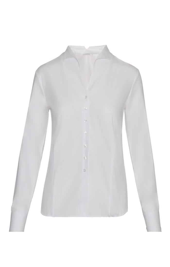 Ladies Eterna Tiny Dot Stand Collar Shirt - House of Bruar