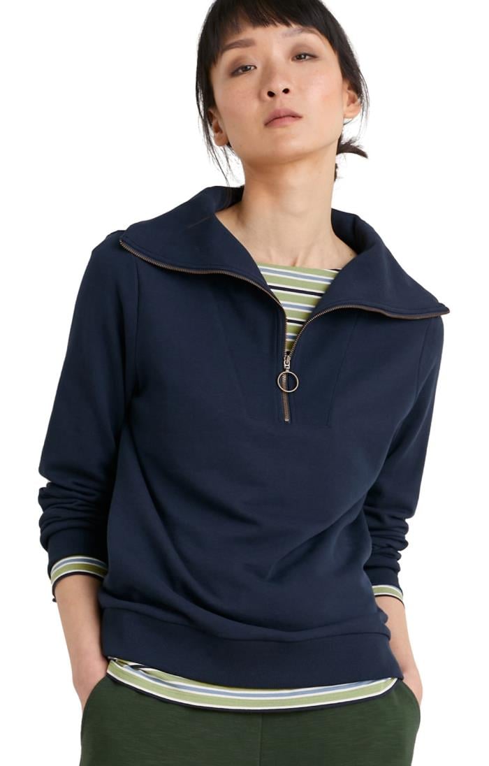 Sweatshirt with hot sale collar ladies