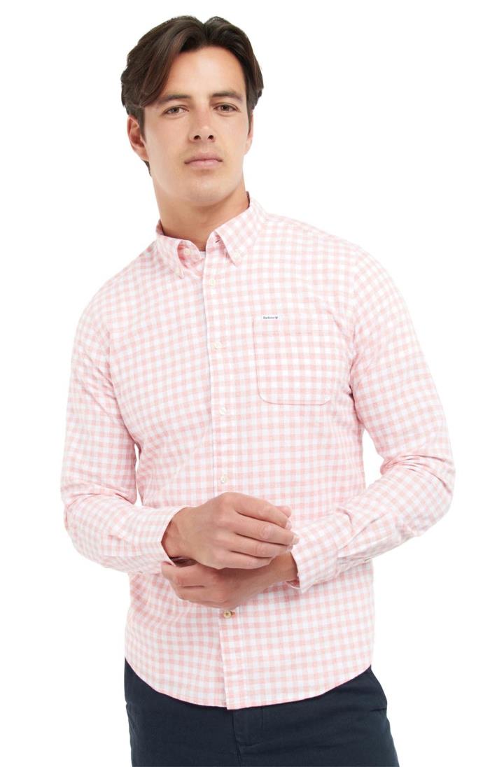 Barbour shirts hot sale mens Pink