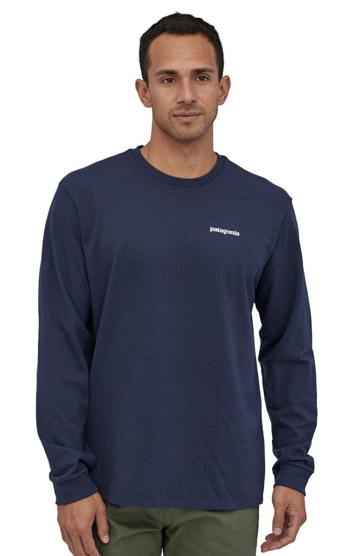 Men s Patagonia Long Sleeved P 6 Logo Responsibili Tee