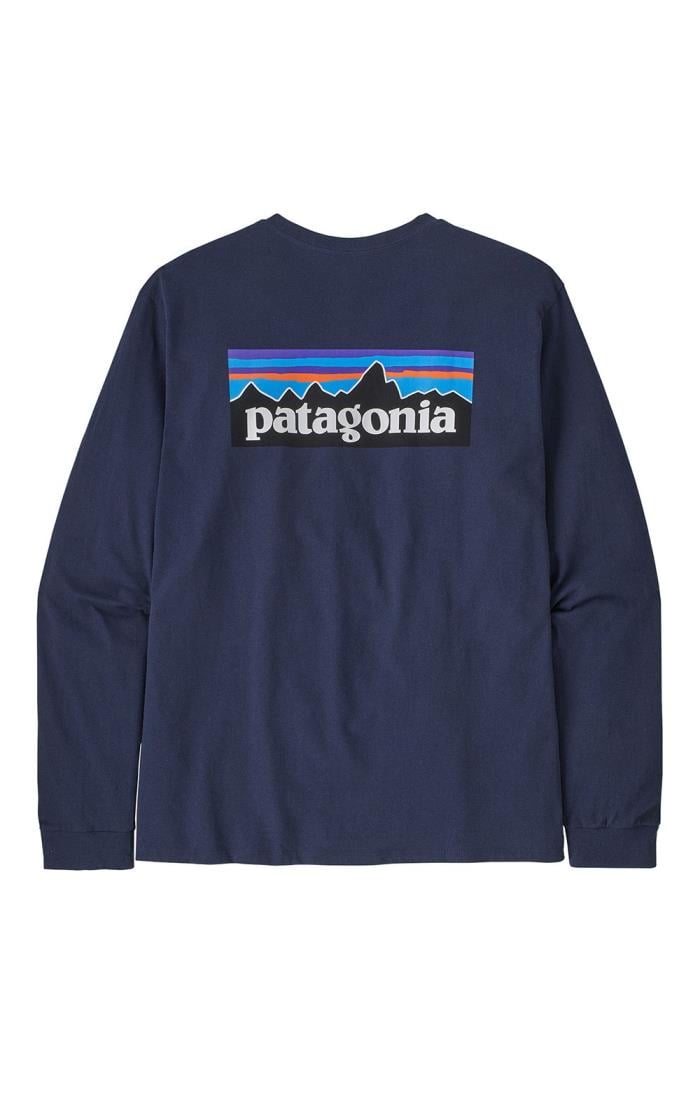 Mens Patagonia Long Sleeved P-6 Logo Responsibili-Tee - House of Bruar