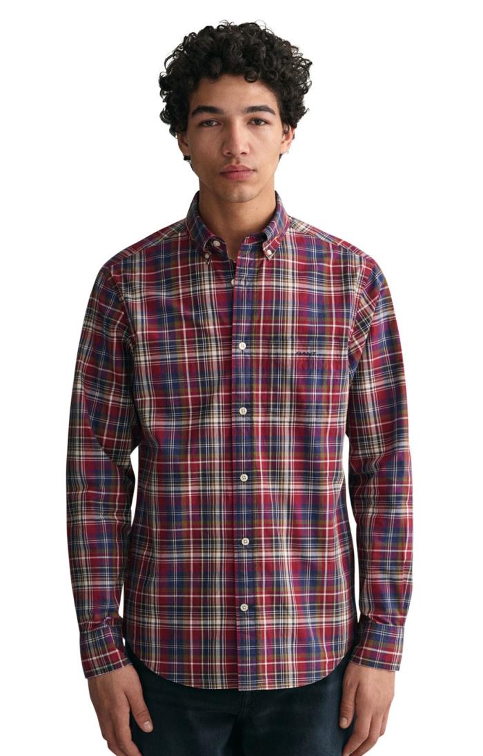 gant red check shirt