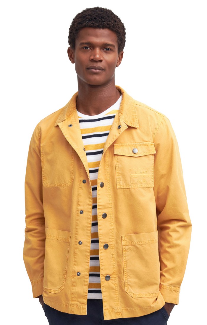 Mens yellow barbour jacket hotsell