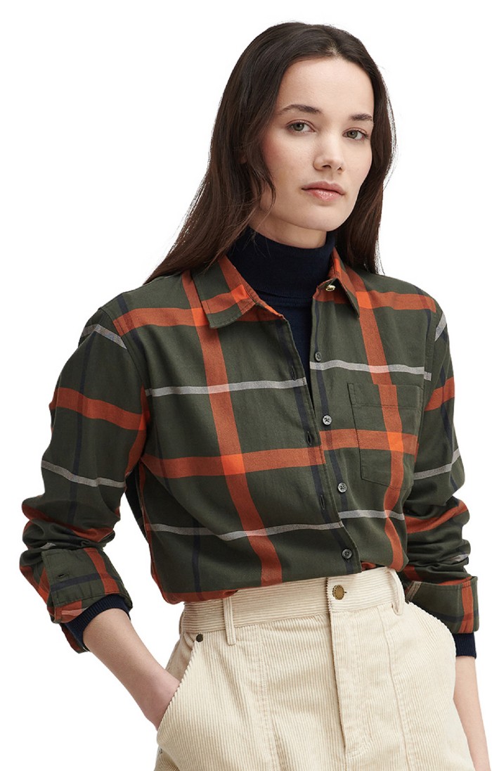 Ladies Barbour Oxer Check Shirt Green House of Bruar