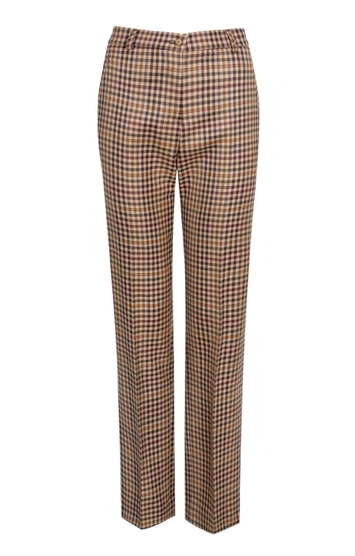 Beige store plaid trousers