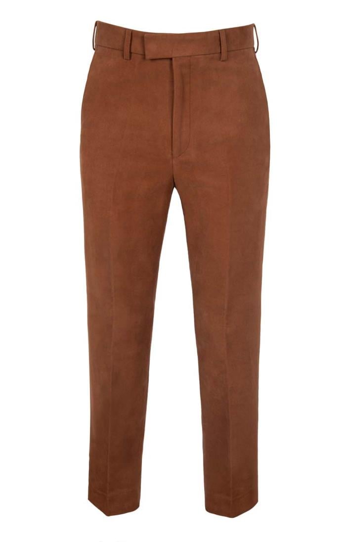 Mariano Rubinacci  Dark brown moleskin trousers