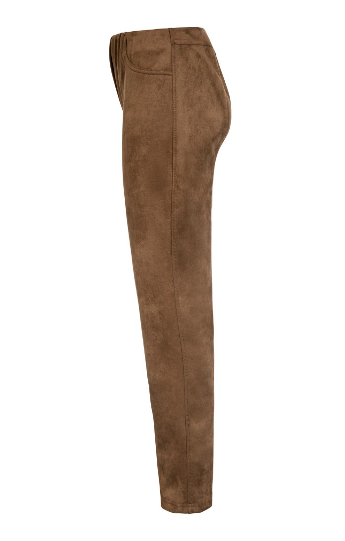 Ladies Faux Suede Stretch Pull-Ons