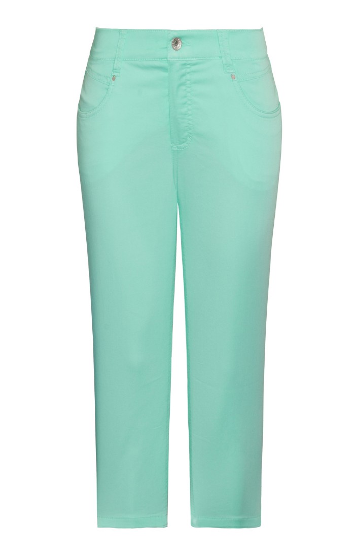 Ladies Anna Montana Capri Jeans, Blue, Green - House of Bruar