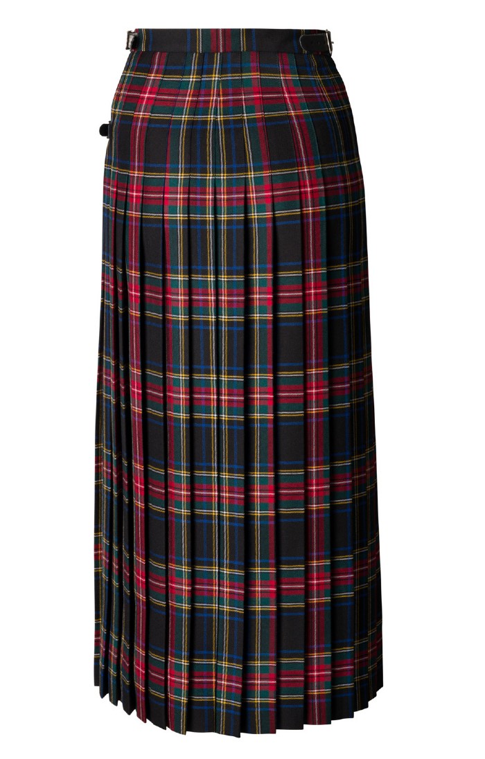 Black and white kilt skirt best sale