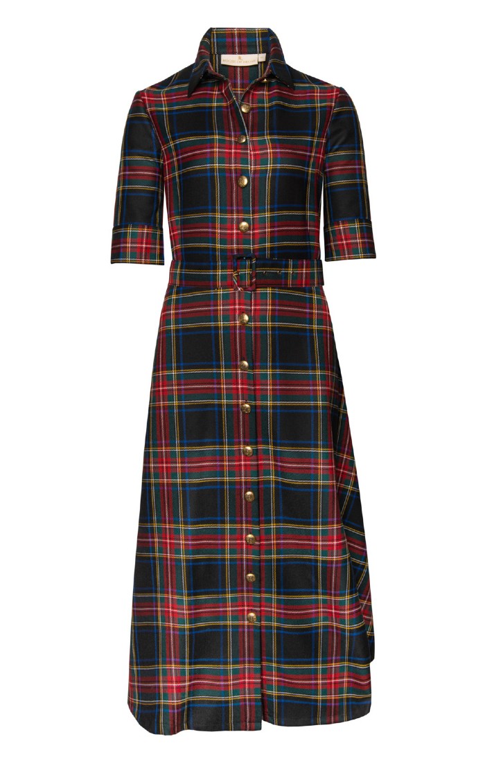 Long plaid outlet dress womens