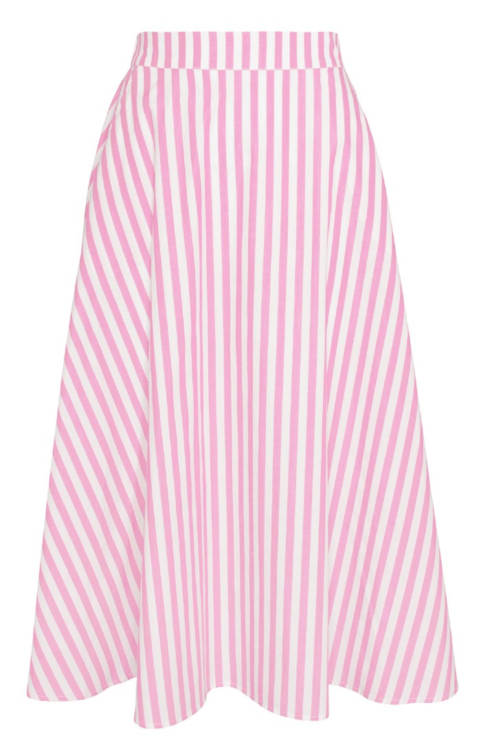 Pink swing skirt best sale