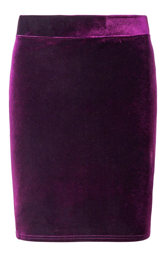 Ladies Velvet Mini Skirt