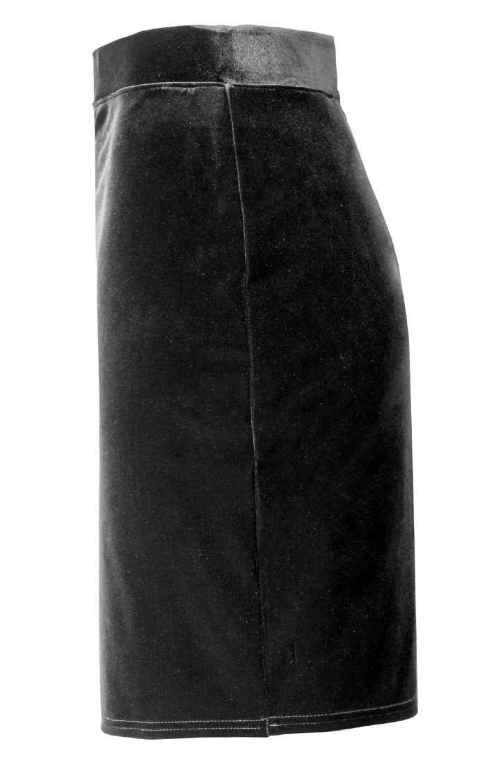 A black velvet on sale skirt