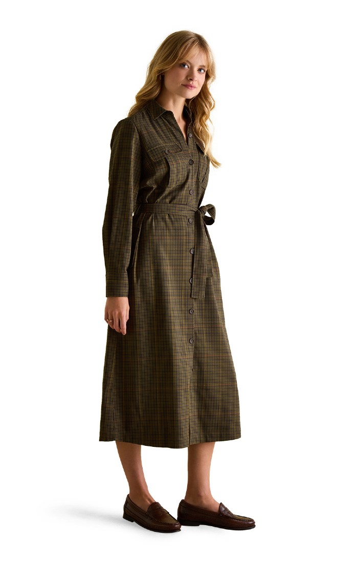 Shirt dress midi length on sale