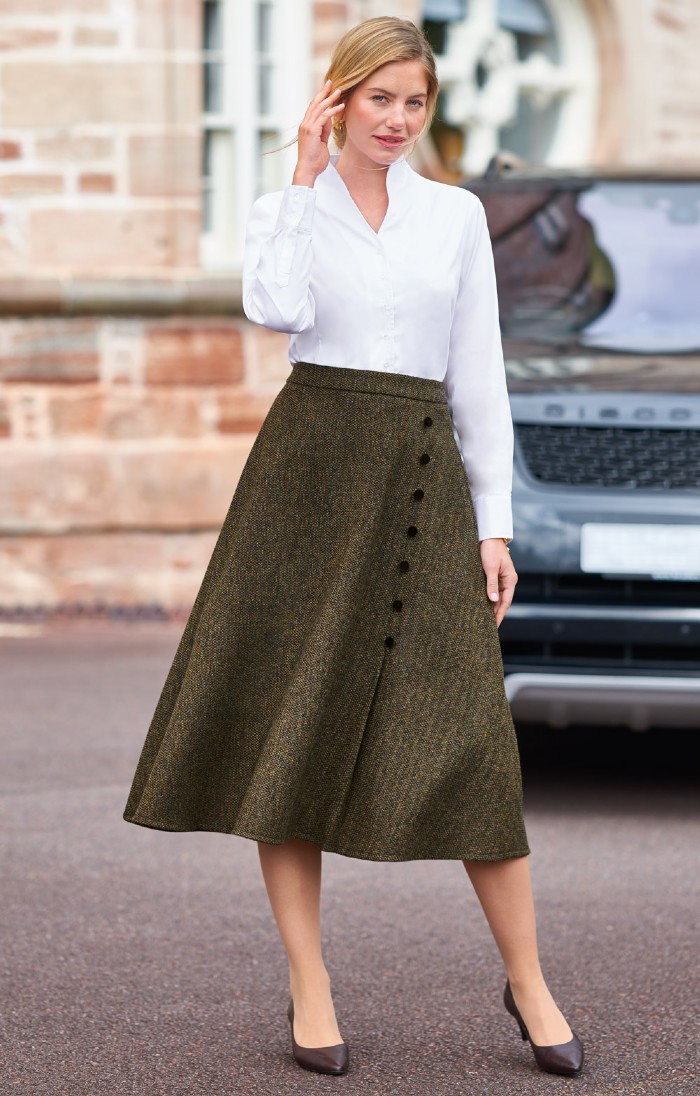 Ladies Tweed Swing Skirt