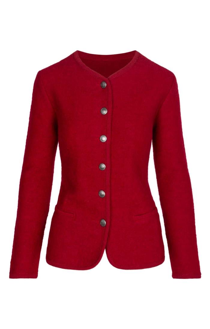 Ladies Crew Neck Boiled Wool Jacket - House of Bruar