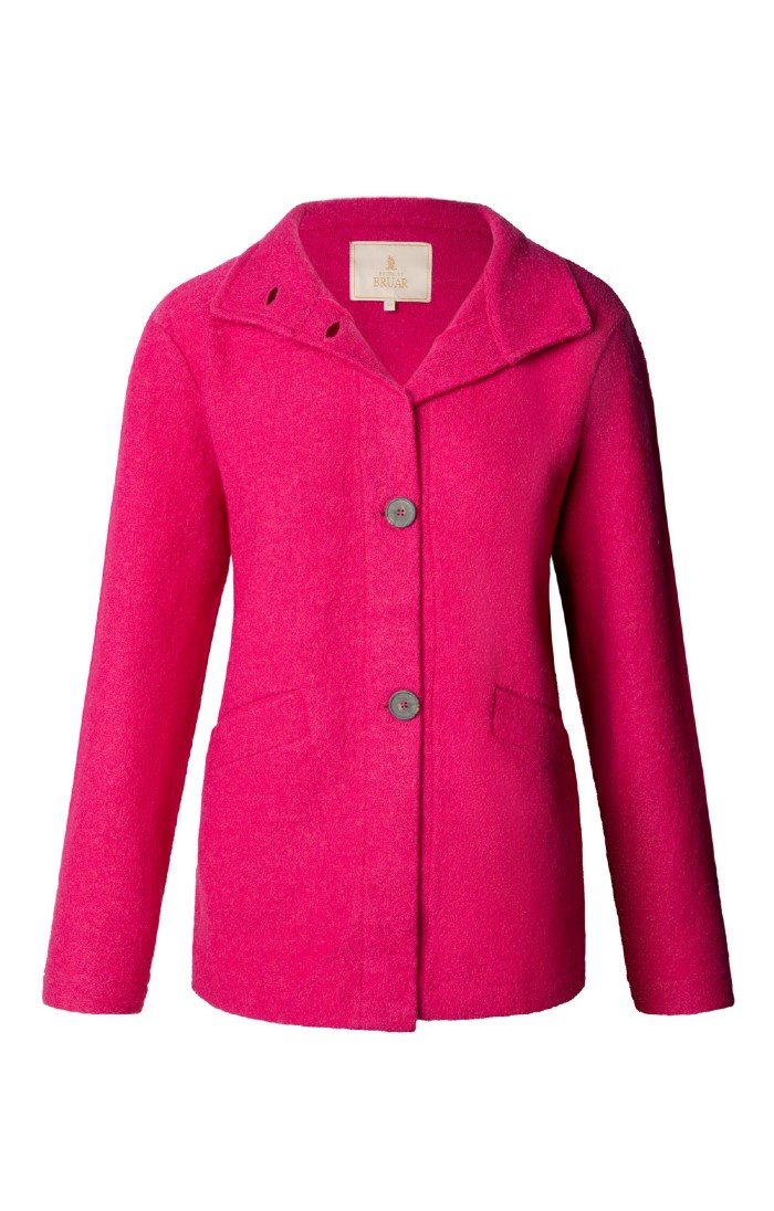 Ladies Boiled Wool Funnel Coat