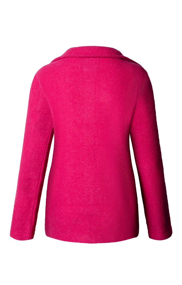 Pink boiled wool coat online