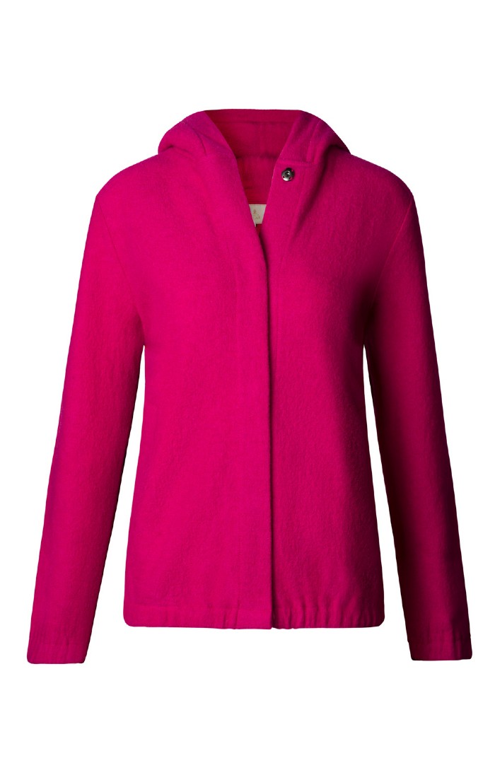 Pink boiled wool jacket online