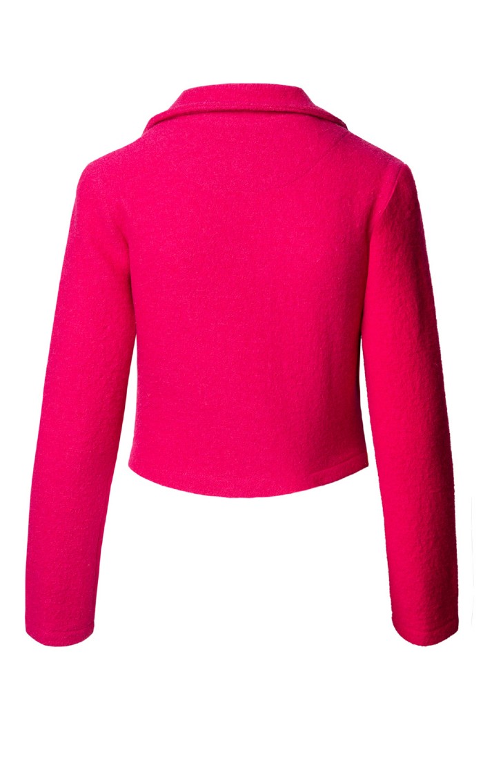 Fuschia pink cropped jacket hotsell