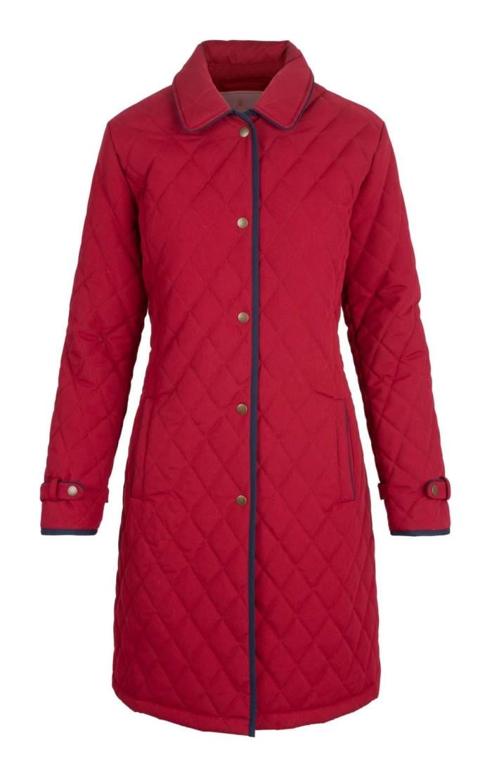 Red three quarter length on sale coat