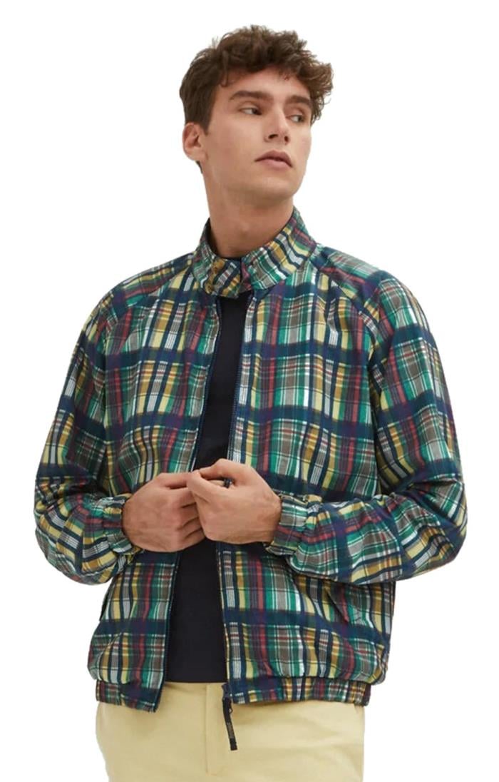 mens tartan harrington jacket