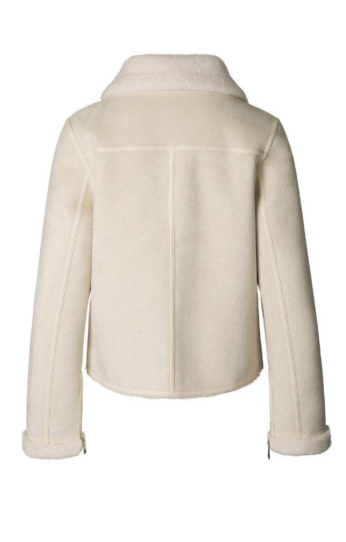 Ladies cream biker jacket best sale