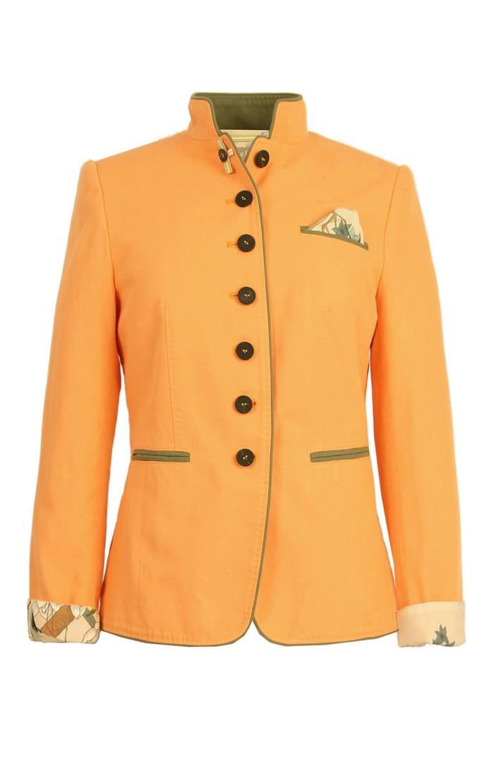 ladies orange linen jacket