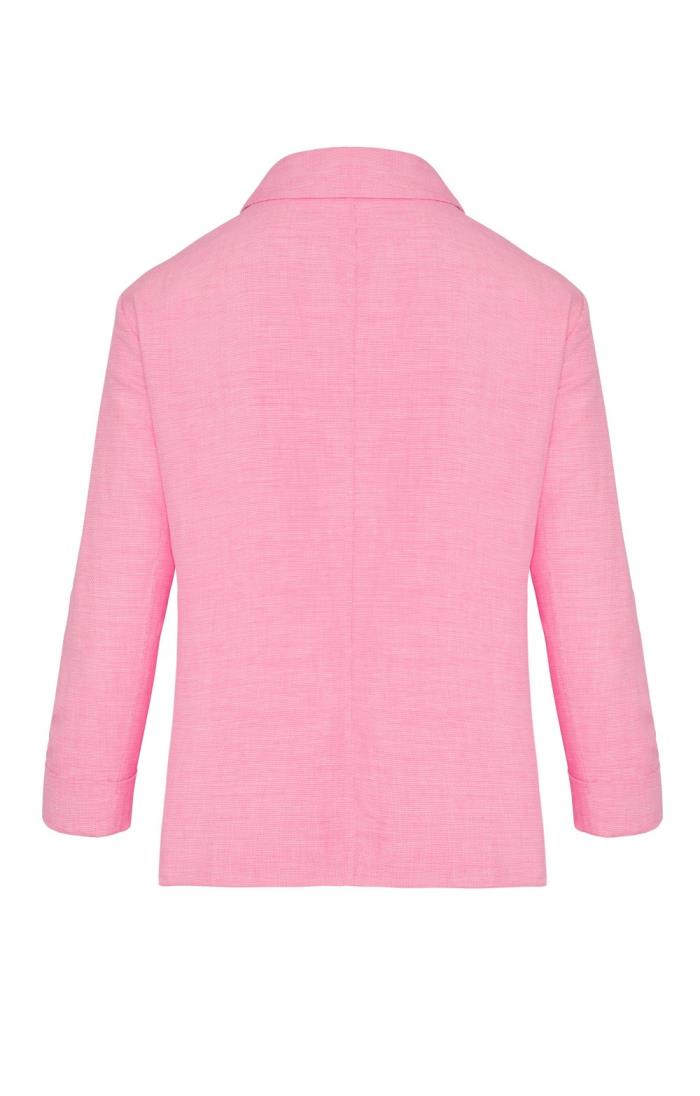 Pink linen jacket ladies hotsell