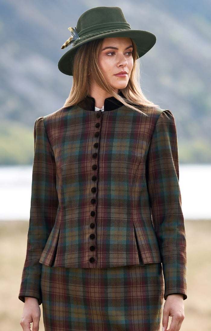 Ladies Tartan Braemar Jacket House of Bruar