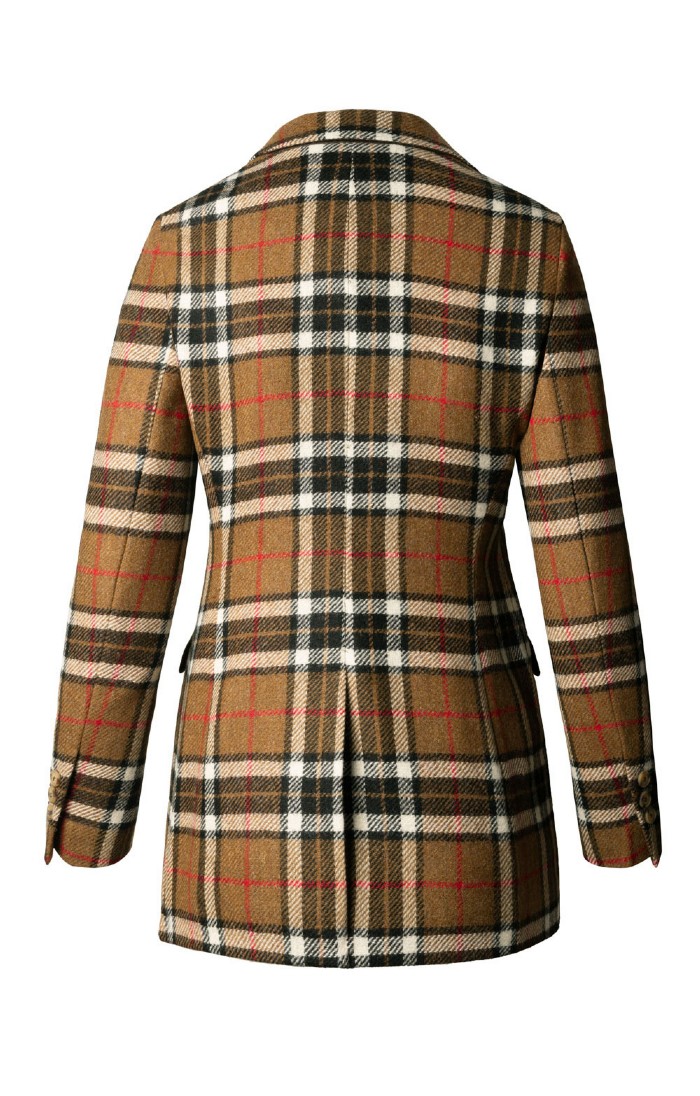 Plaid longline blazer best sale