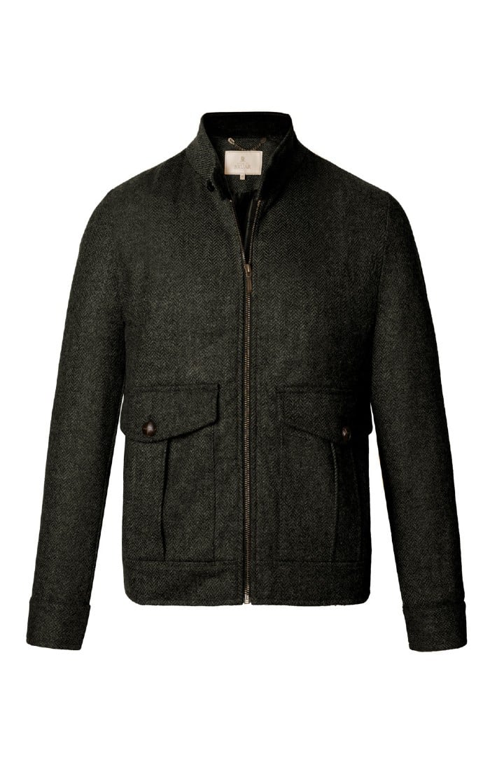 Men's British Tweed Bomber Jacket