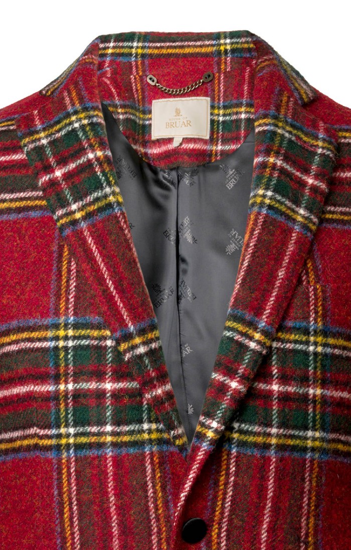 Mens Single Breasted Tartan Tweed Jacket Red House of Bruar