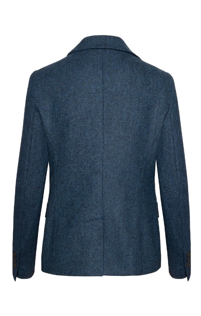 ladies blue tweed hacking jacket