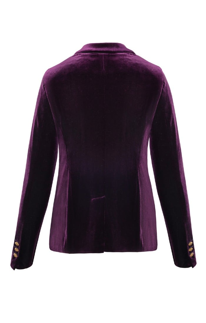 Purple velvet hot sale jacket ladies