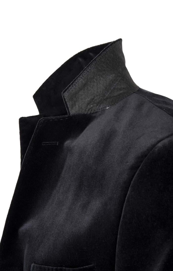 Mens black velour discount jacket