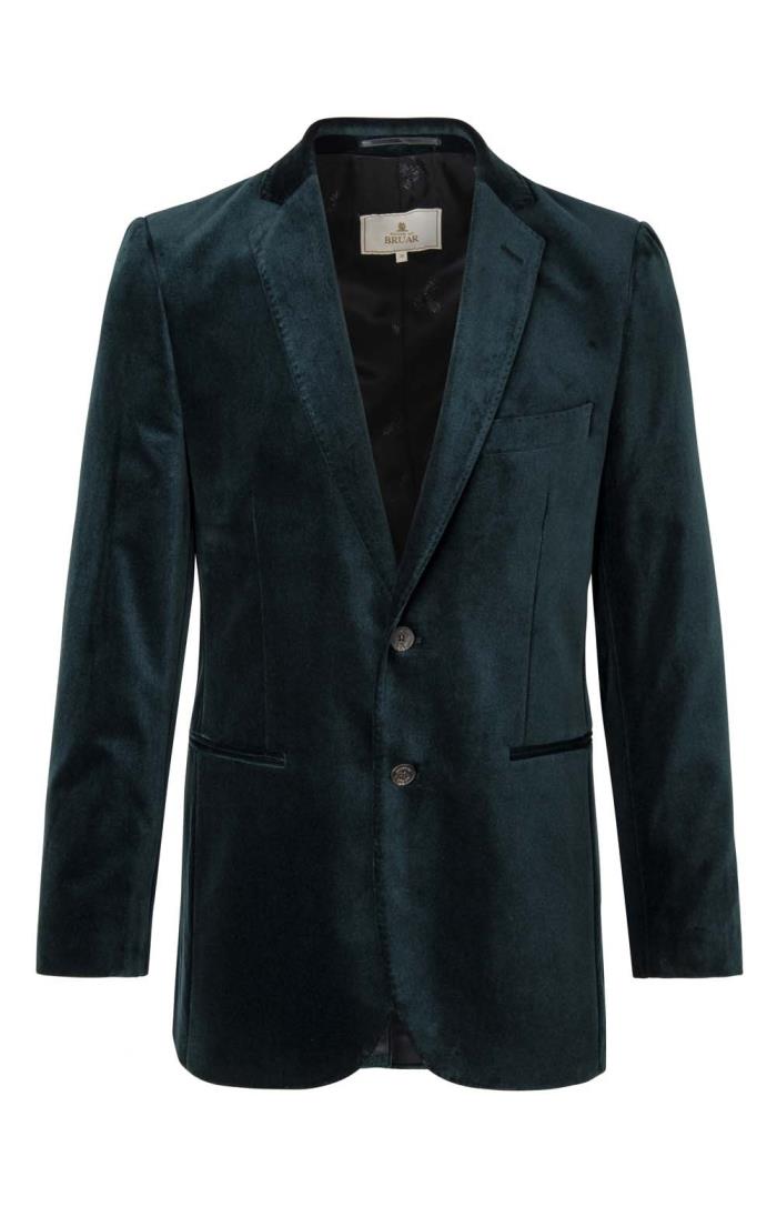 Mens Single Breasted Velvet Jacket Green House of Bruar