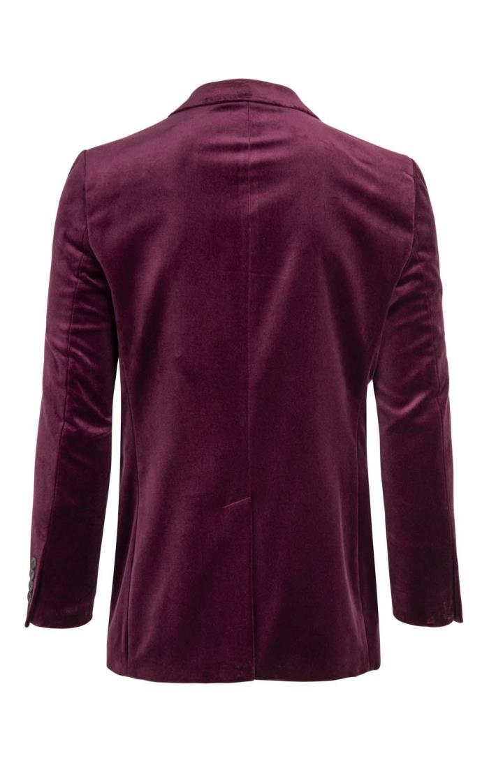 Mens Single Breasted Velvet Jacket Red House of Bruar