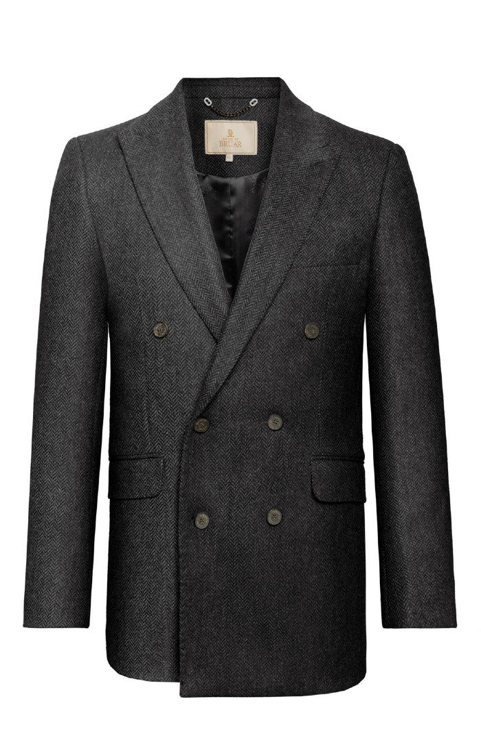 Men s Tweed Double Breasted Jacket