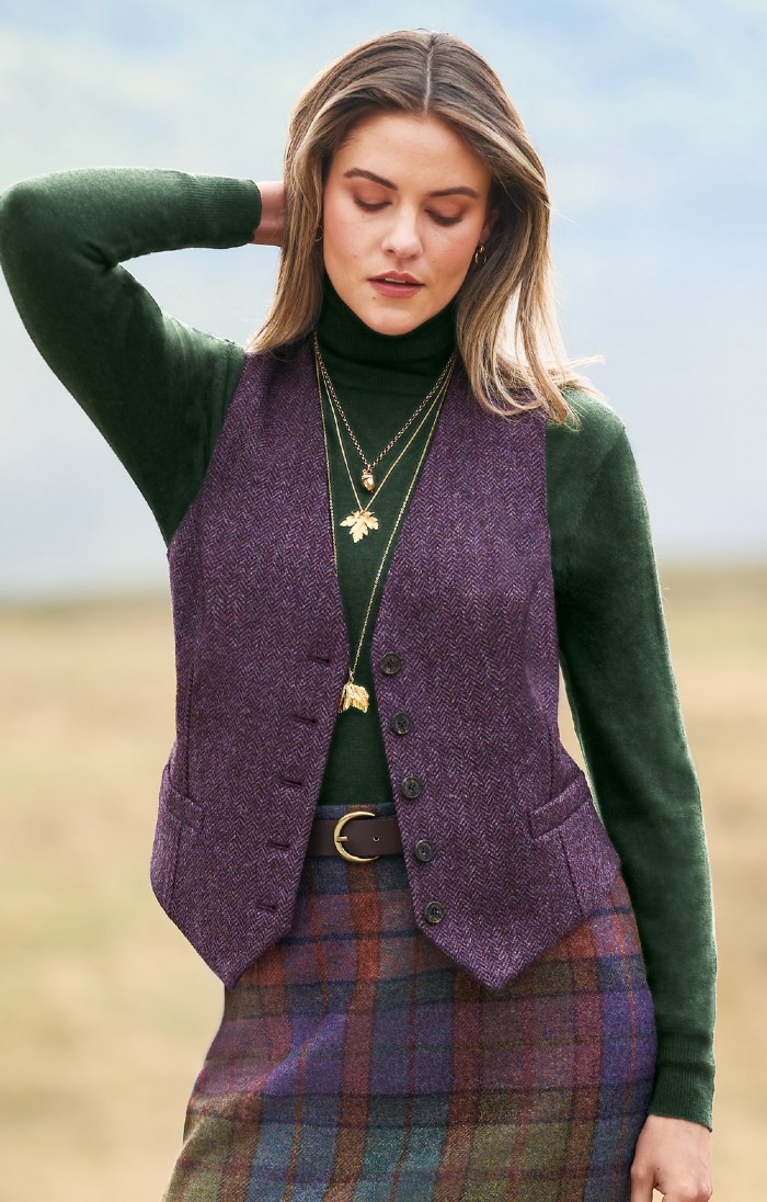 Ladies Purple Waistcoats Gilets House of Bruar