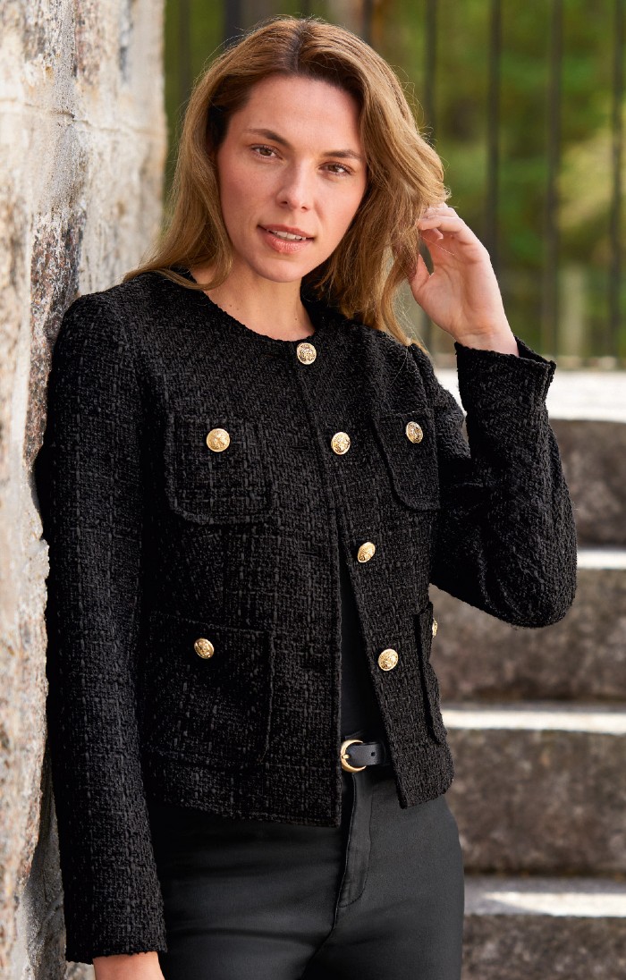 Ladies boucle jacket on sale