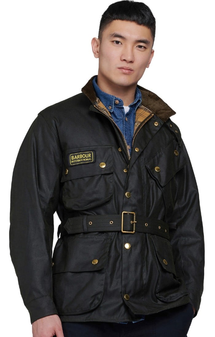 Barbour international green best sale