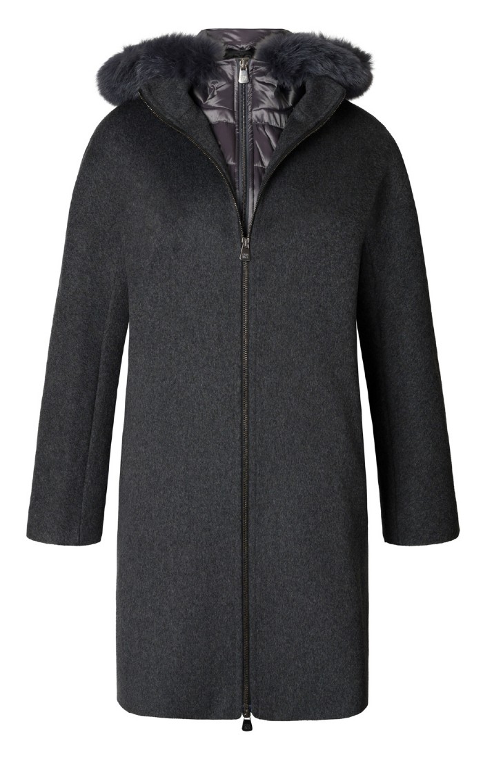 Tailored coat with hood on sale