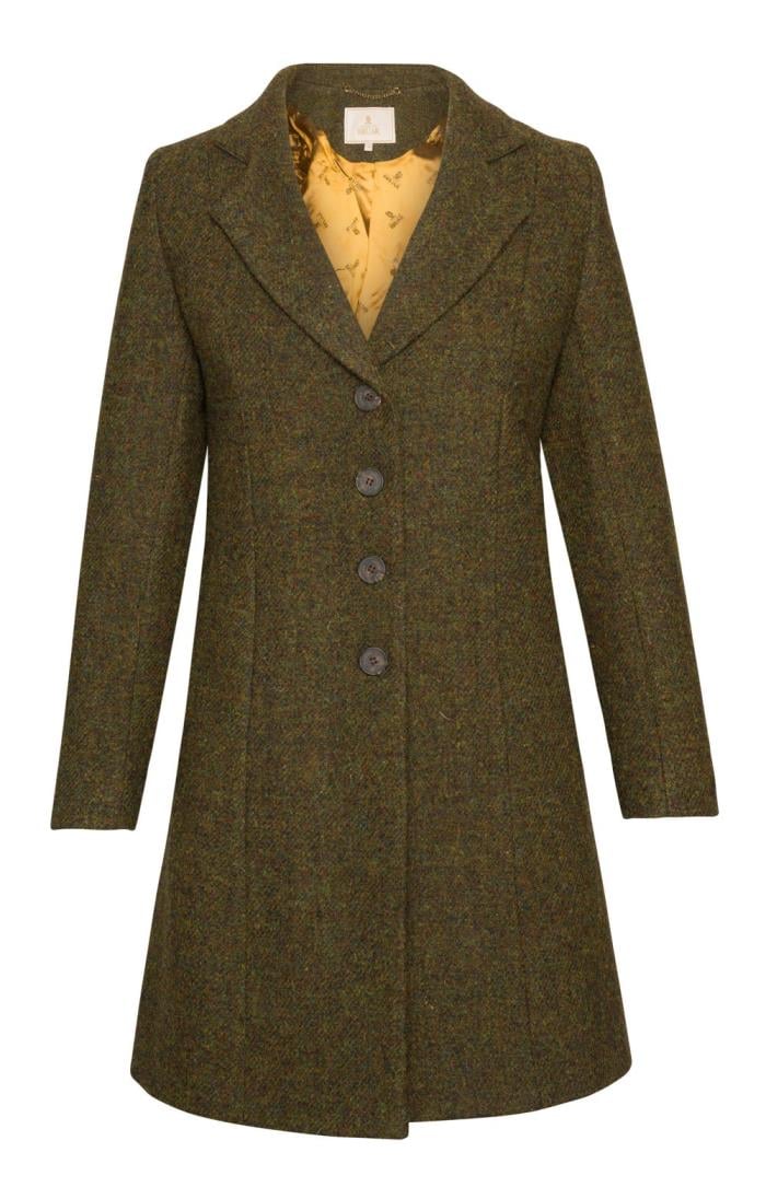 tweed swing coat